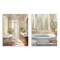 Stupell Industries Serenity Bath Bathroom Interior 2pc Wall Plaque Set, design by Kim Allen